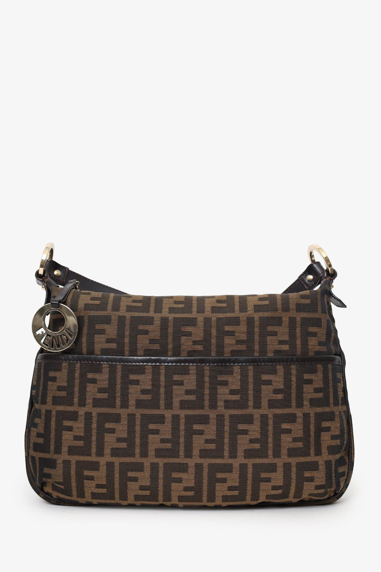 Fendi Zucca Crossbody Bag Canvas Brown