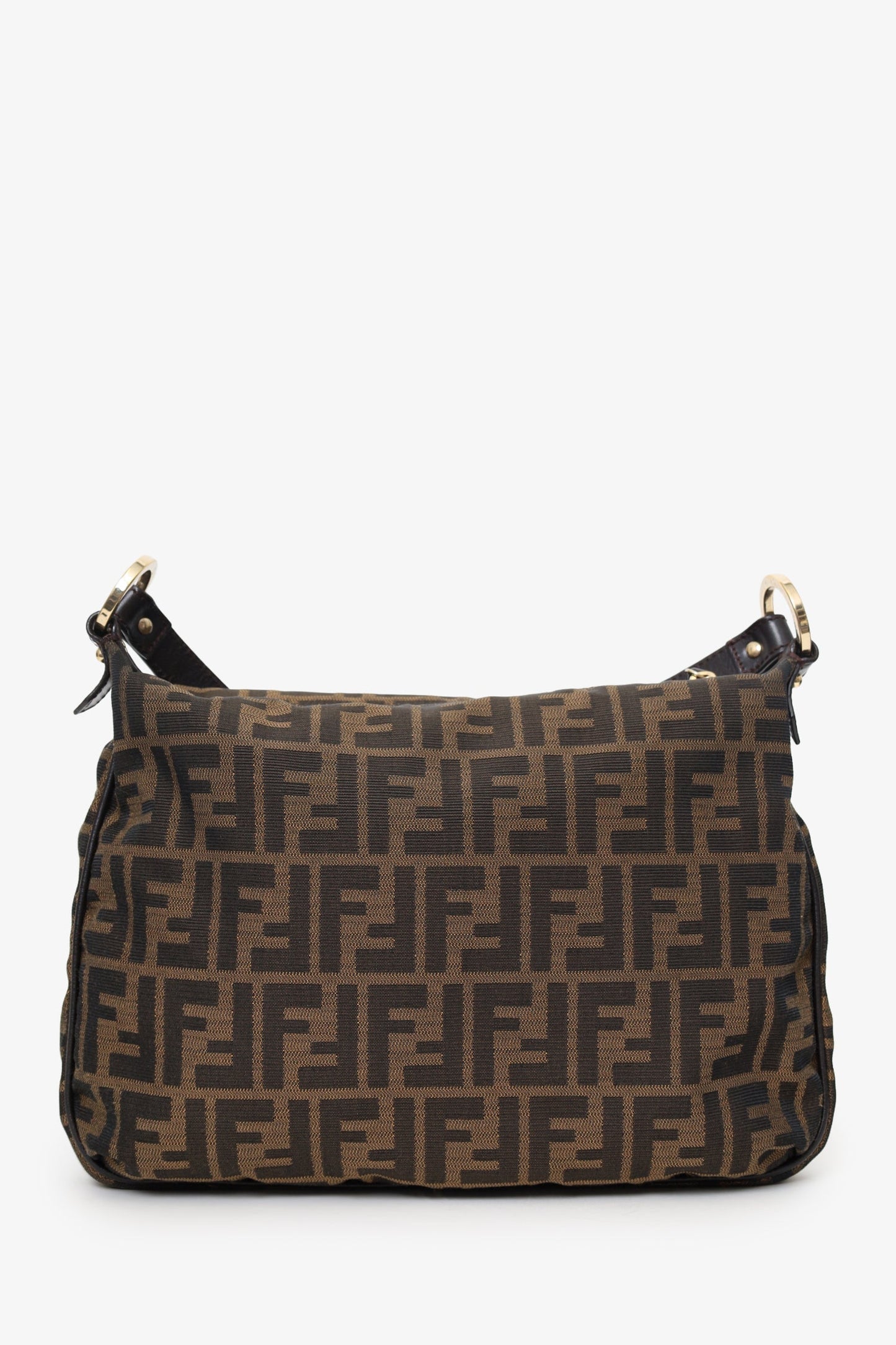 Fendi Zucca Crossbody Bag Canvas Brown