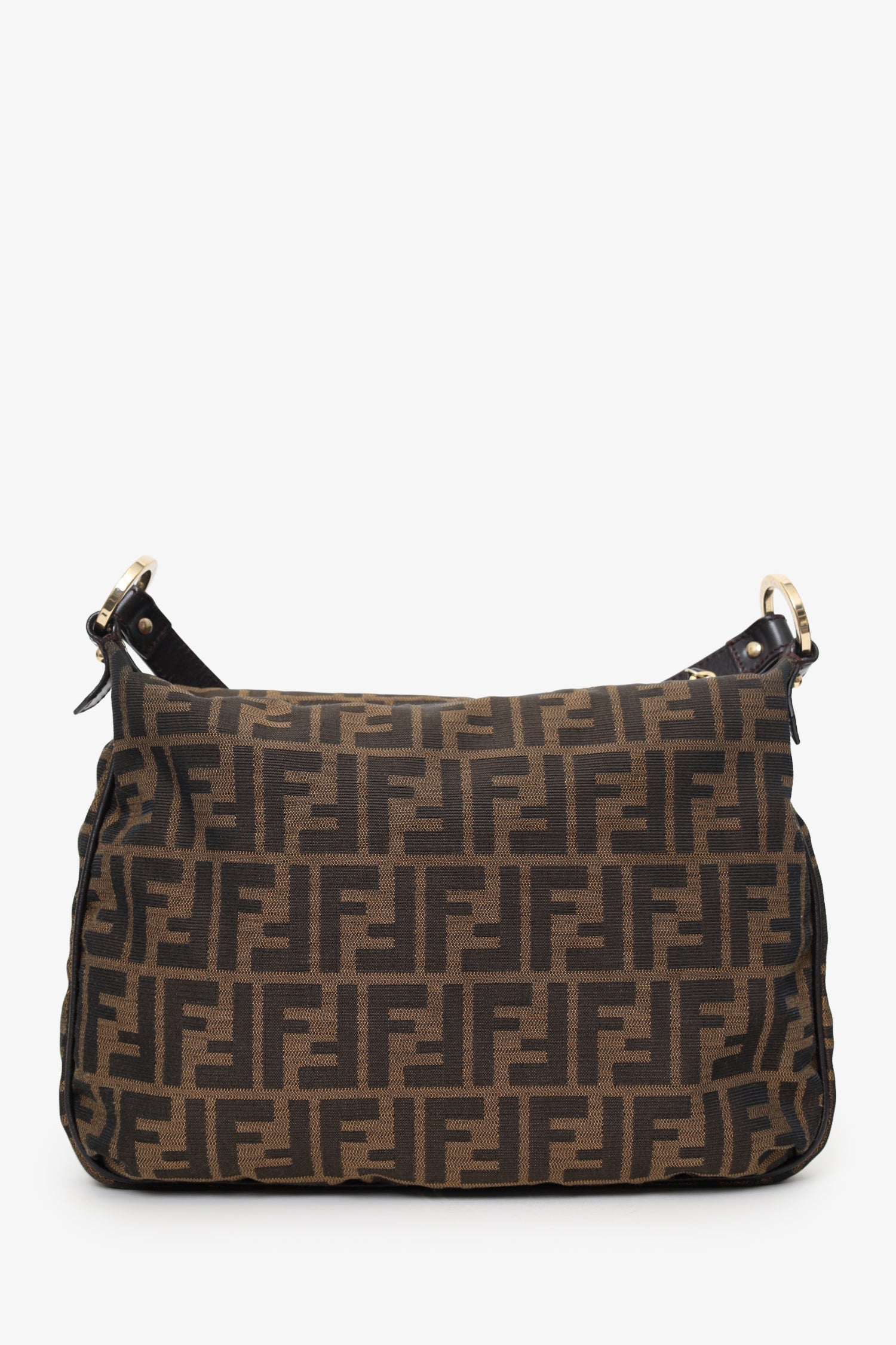 Fendi Zucca Crossbody Bag Canvas Brown