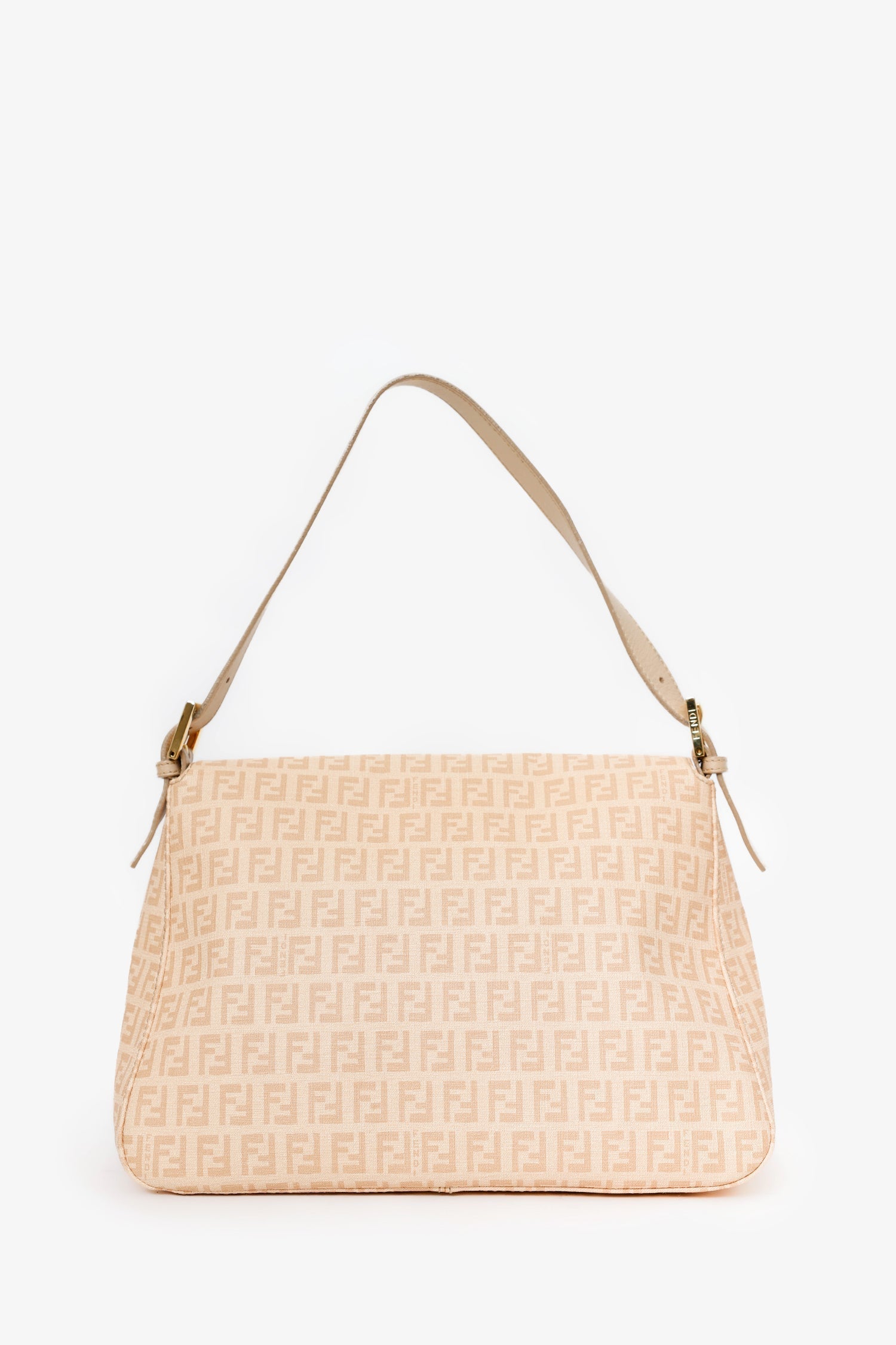 Fendi Ff Zucca Mama Forever Baguette Shoulder Bag Beige