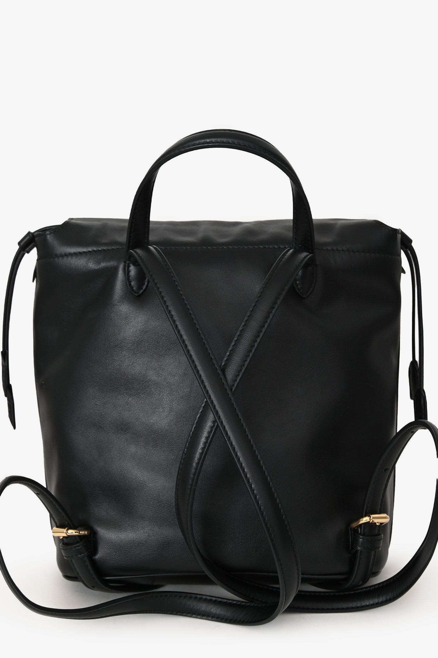Fendi Ff Clasp Backpack Leather Black