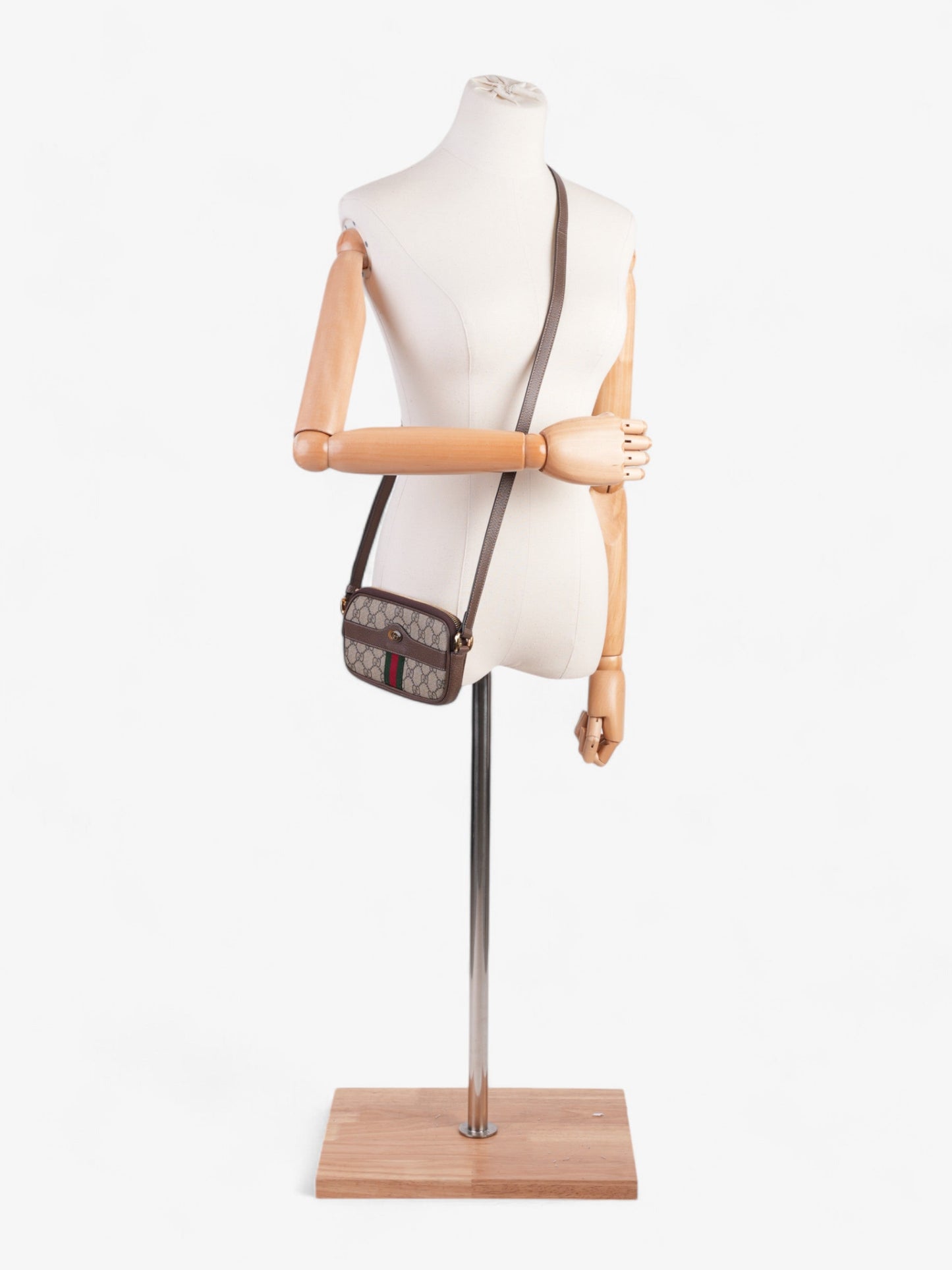 Gucci Ophidia Web Supreme Mini Crossbody Bag Canvas Red
