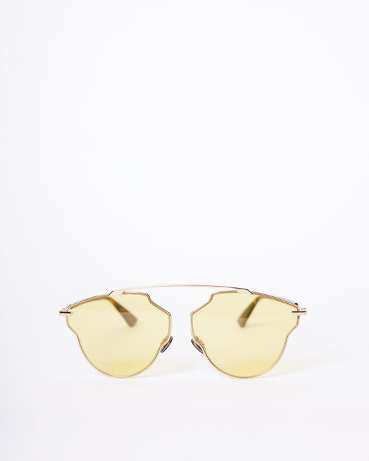Dior Handbag Christian Women's So Real Pop Sunglasses In Yellow
