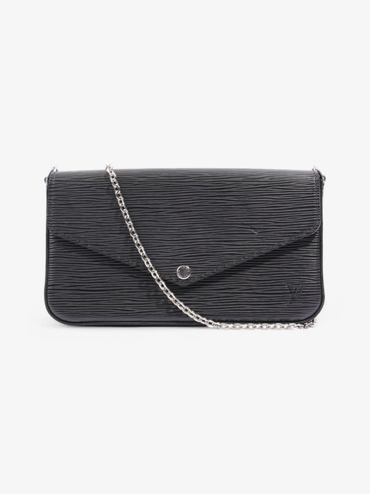 Louis Vuitton Pochette Felicie Epi Leather Black Clutch Bag