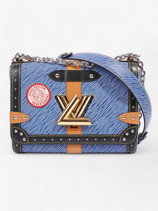 Louis Vuitton Twist Limited Edition Trunk Tan Black Blue MM Leather Epi Handbag