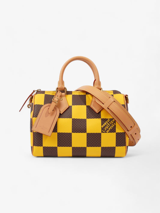 Louis Vuitton Speedy Bandoulière Pop Yellow Coated 25 Canvas Coated Canvas Damier Apparel
