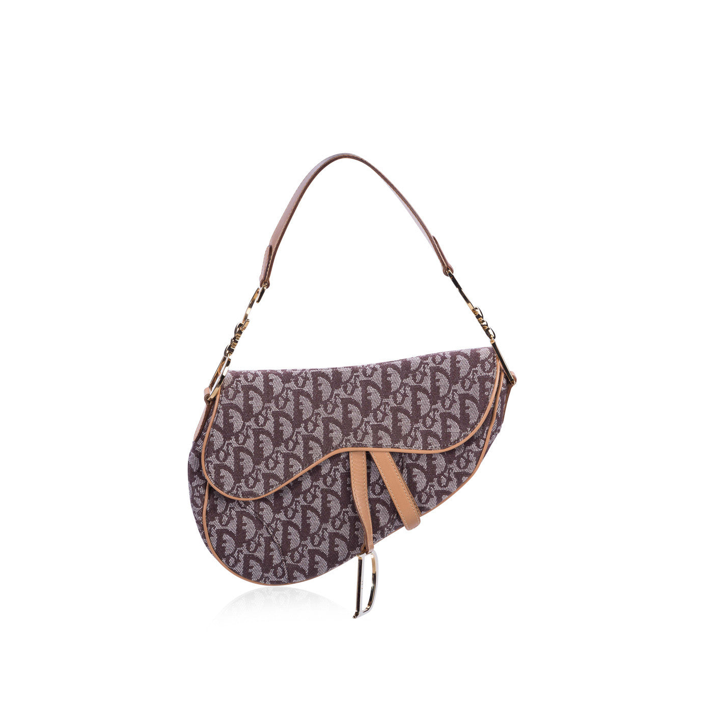 Dior Christian Iconic Saddle Bag Shoulder Bag Saddle Bag Canvas