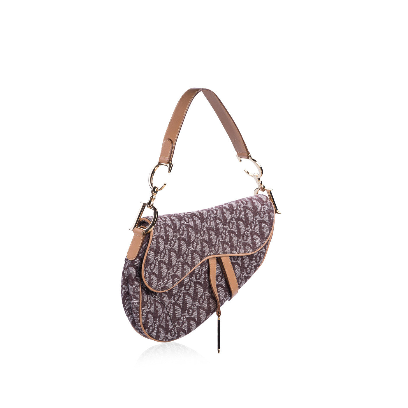 Dior Christian Iconic Saddle Bag Shoulder Bag Saddle Bag Canvas