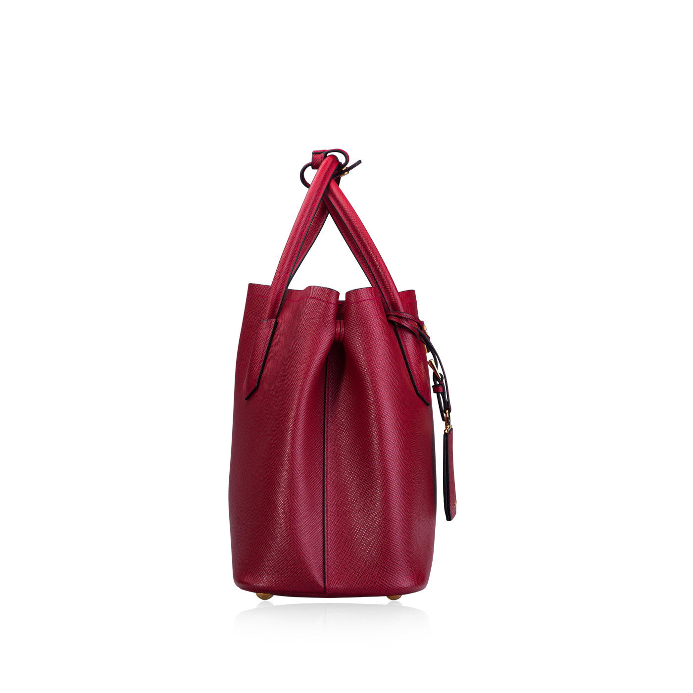 Prada Cuir Double Bag Saffiano Tote Bag Double Bag Red