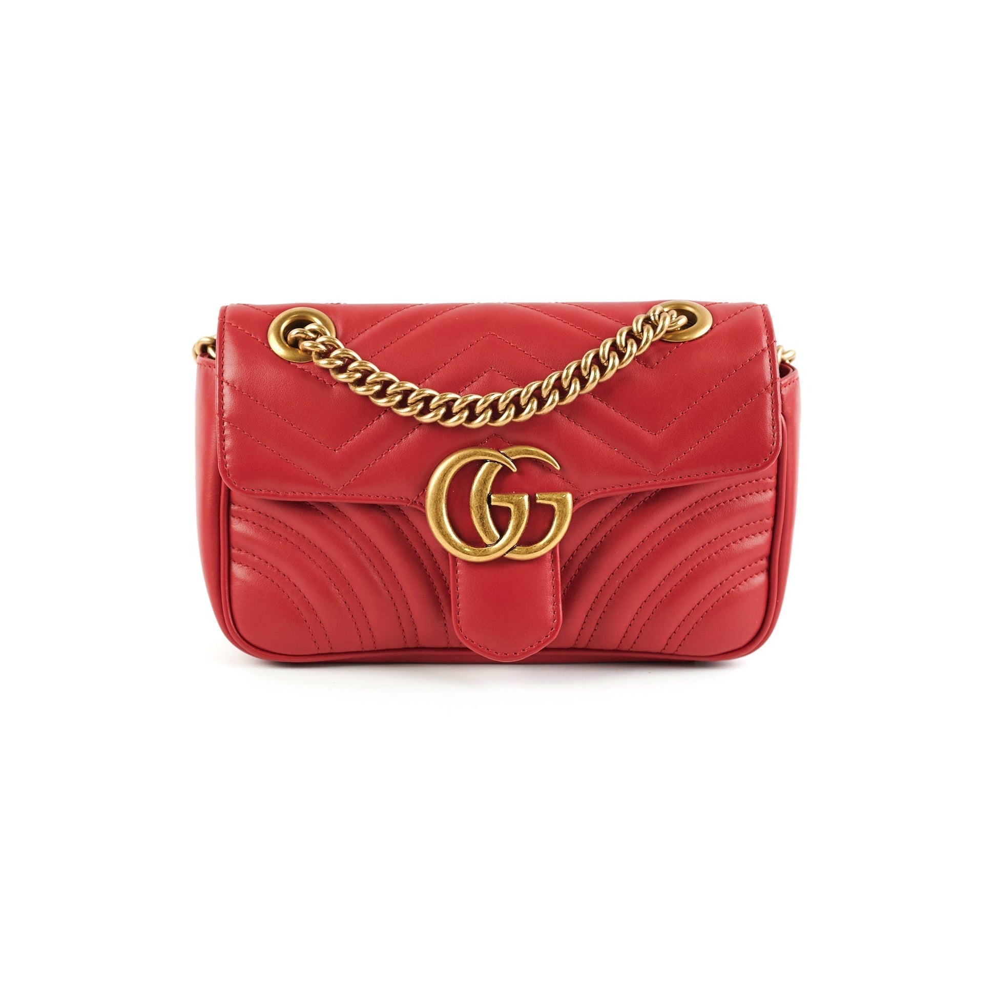 Gucci Marmont Crossbody Bag Red Mini