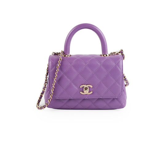Chanel ITEM 9 - Mini Coco Handle Purple Bag