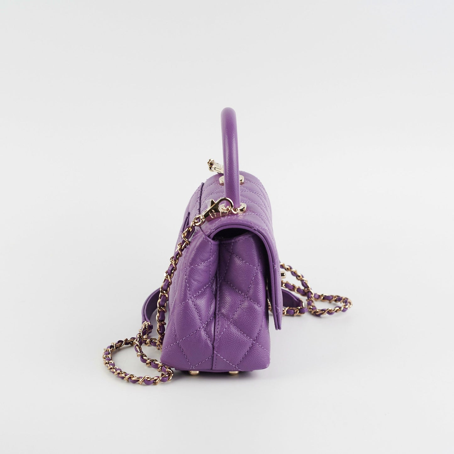 Chanel ITEM 9 - Mini Coco Handle Purple Bag