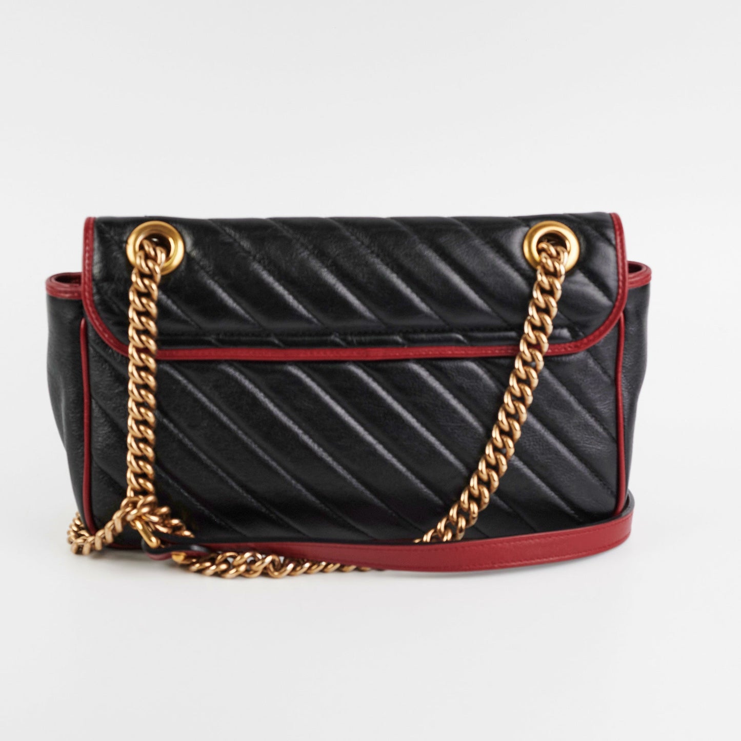 Gucci Marmont Shoulder Bag Black Red Crossbody Bag Shoulder Bag