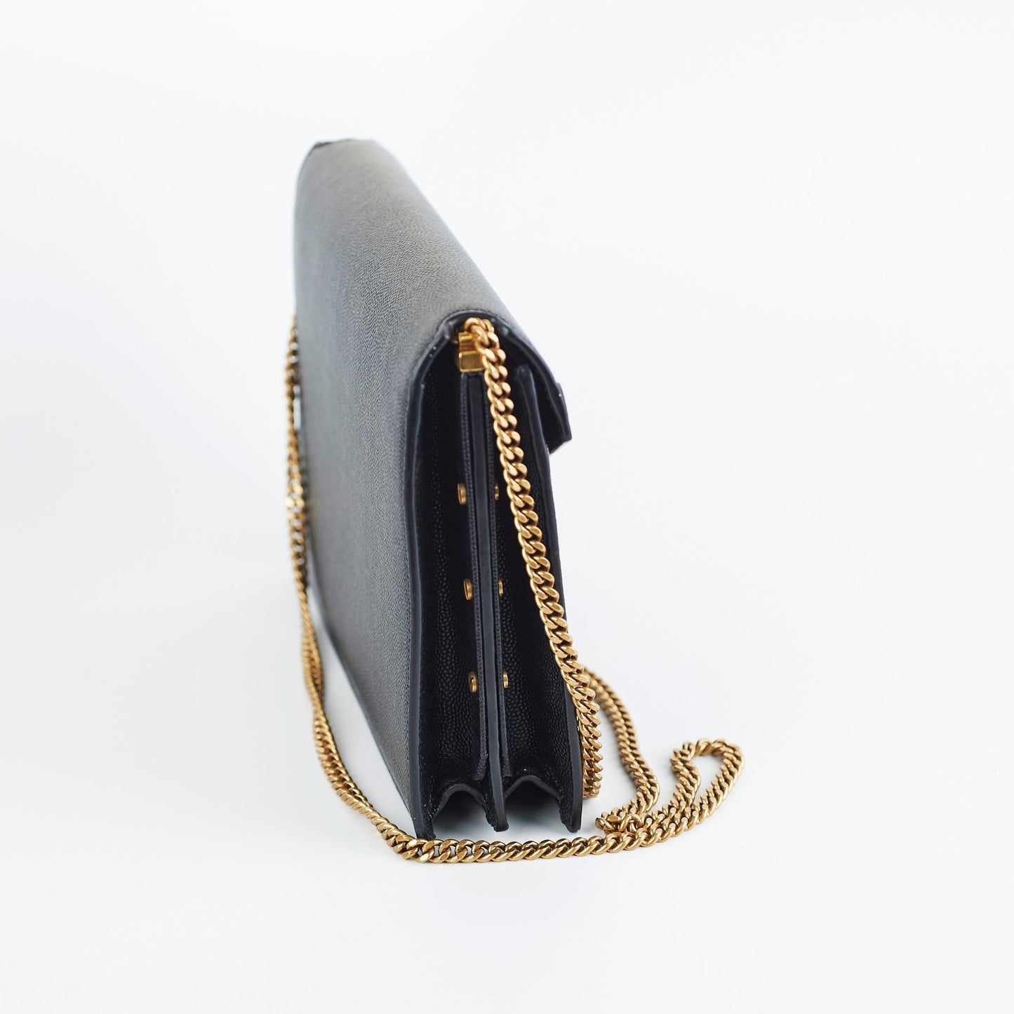 YSL Saint Laurent Cassandra Bag Black Medium Chain Shoulder Bag