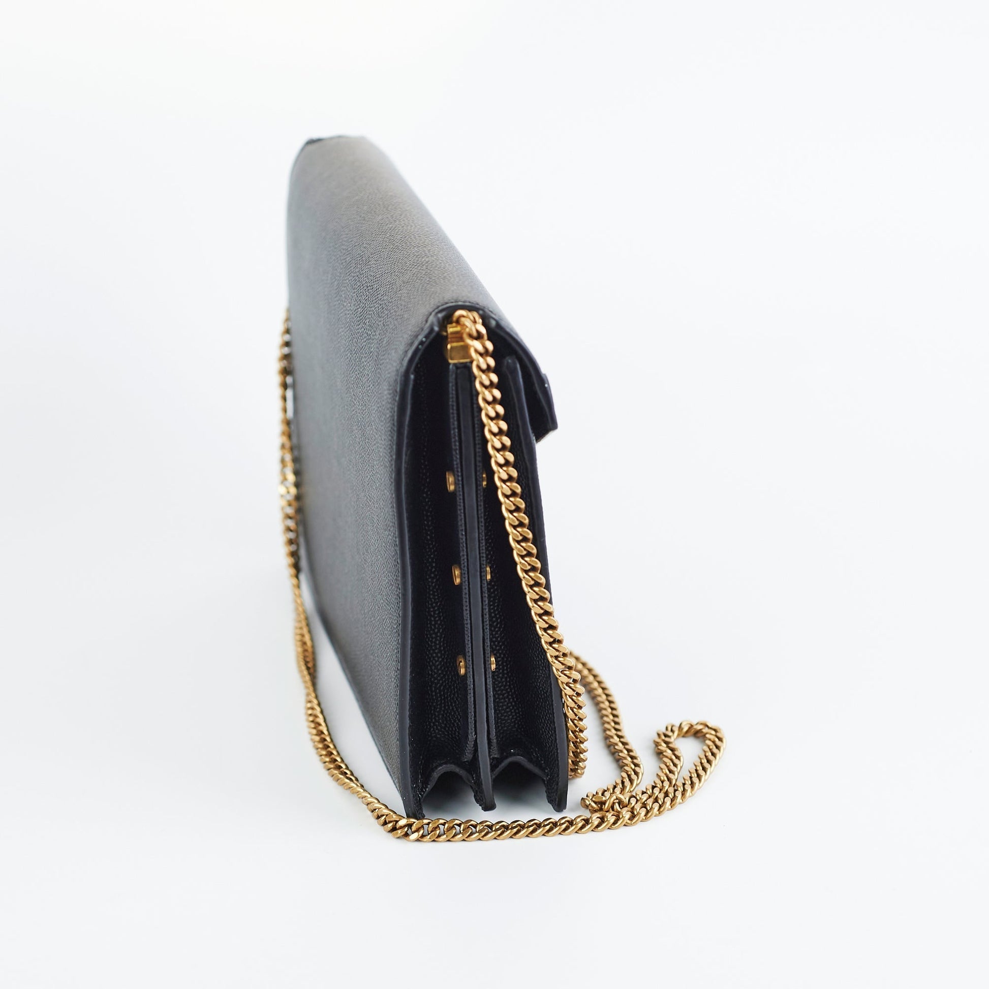 YSL Saint Laurent Cassandra Bag Black Medium Chain Shoulder Bag