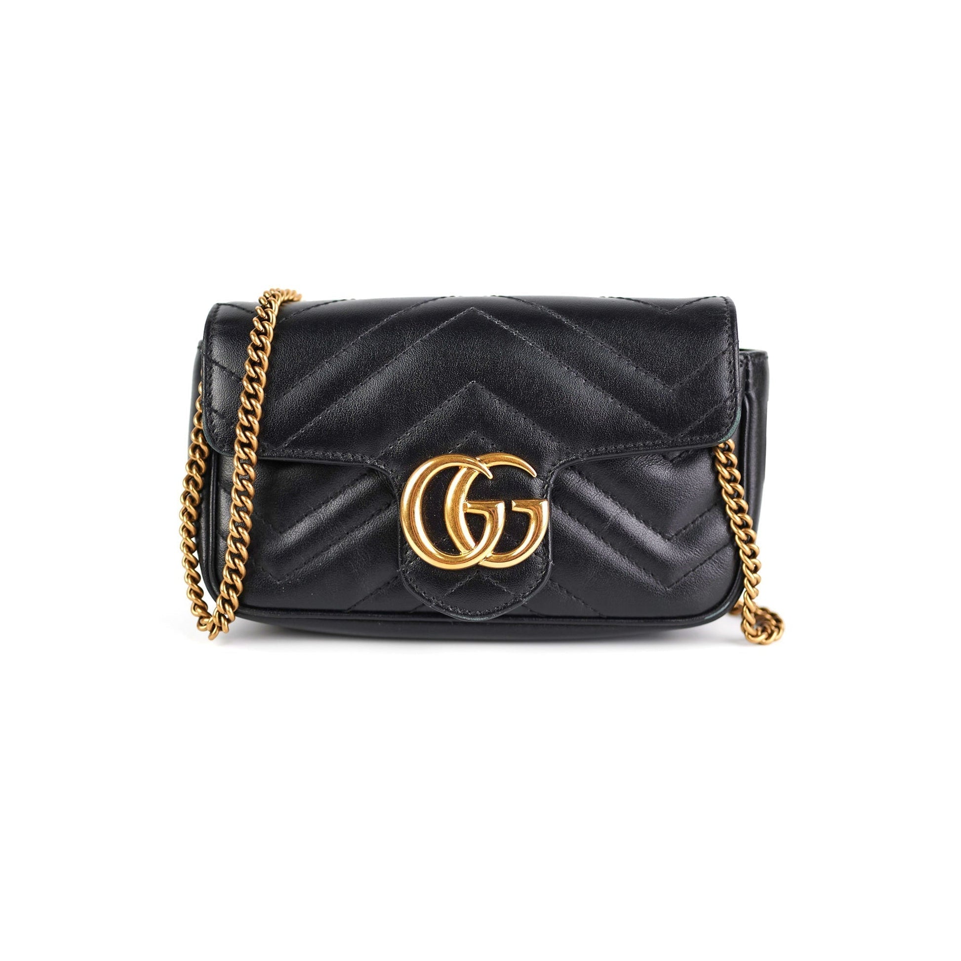 Gucci Super Marmont Crossbody Bag Black Mini