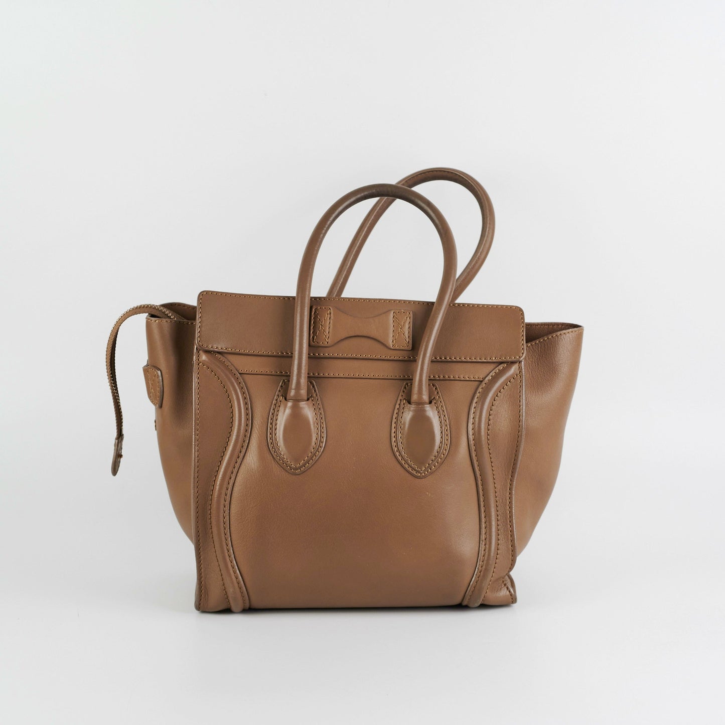 Luxury Micro Luggage Taupe Tote Handbag Tote Bag
