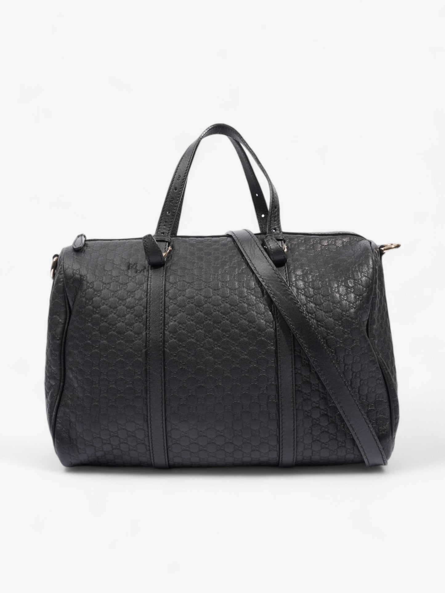 Gucci Boston Bag Microssima Leather Black Shoulder Bag