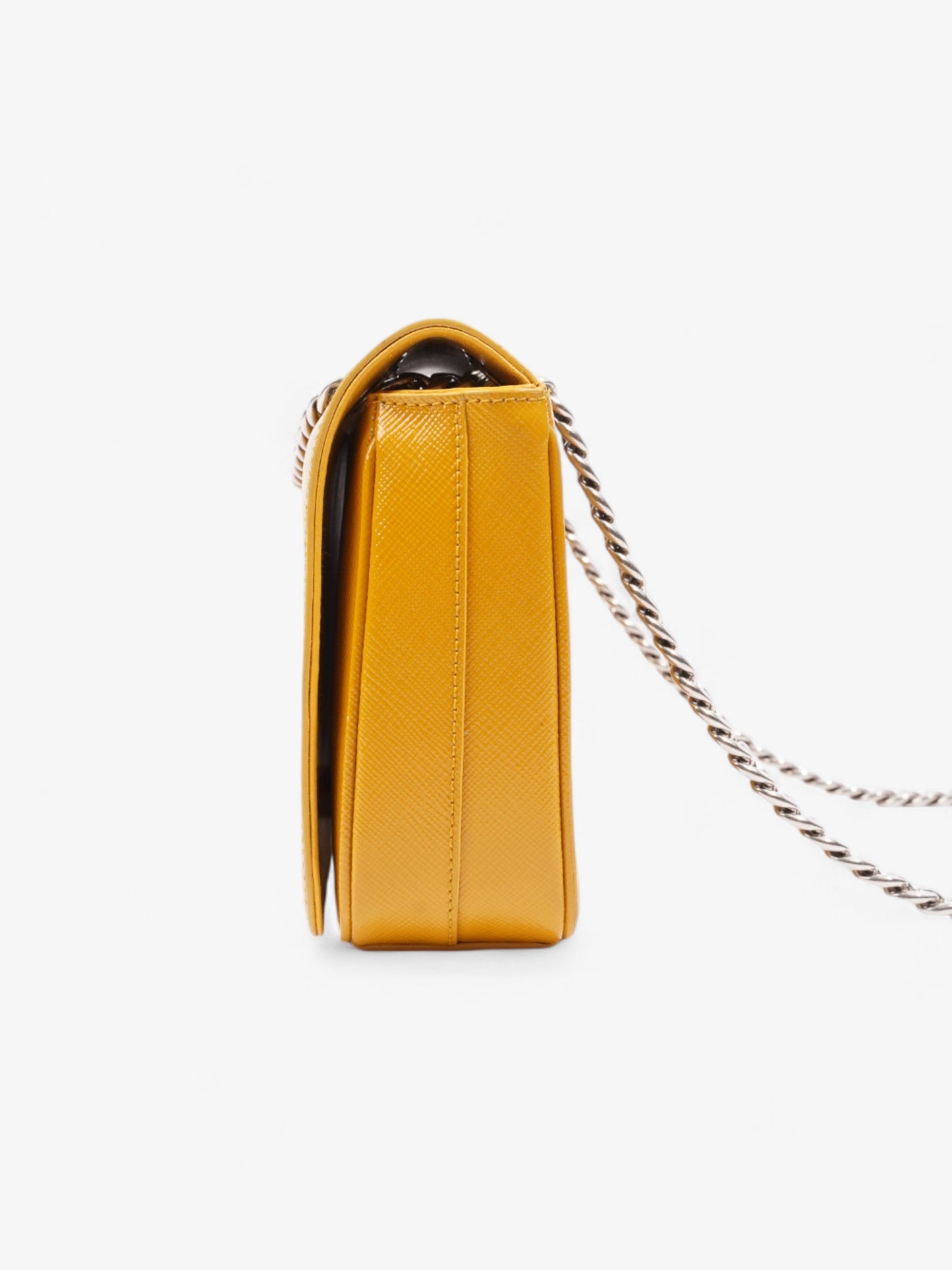 Prada Crossbody Bag Mustard Leather Saffiano Mini