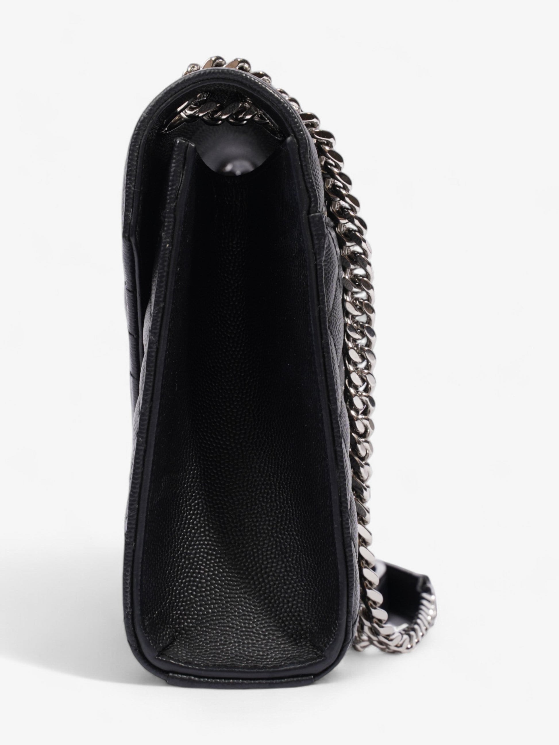 YSL Saint Laurent Envelope Calfskin Crossbody Bag Leather Black Medium