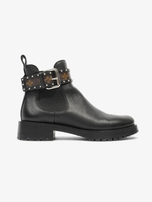 Louis Vuitton Star Trail Ankle Boot EU 36 Monogram Black Brown Leather Shoes