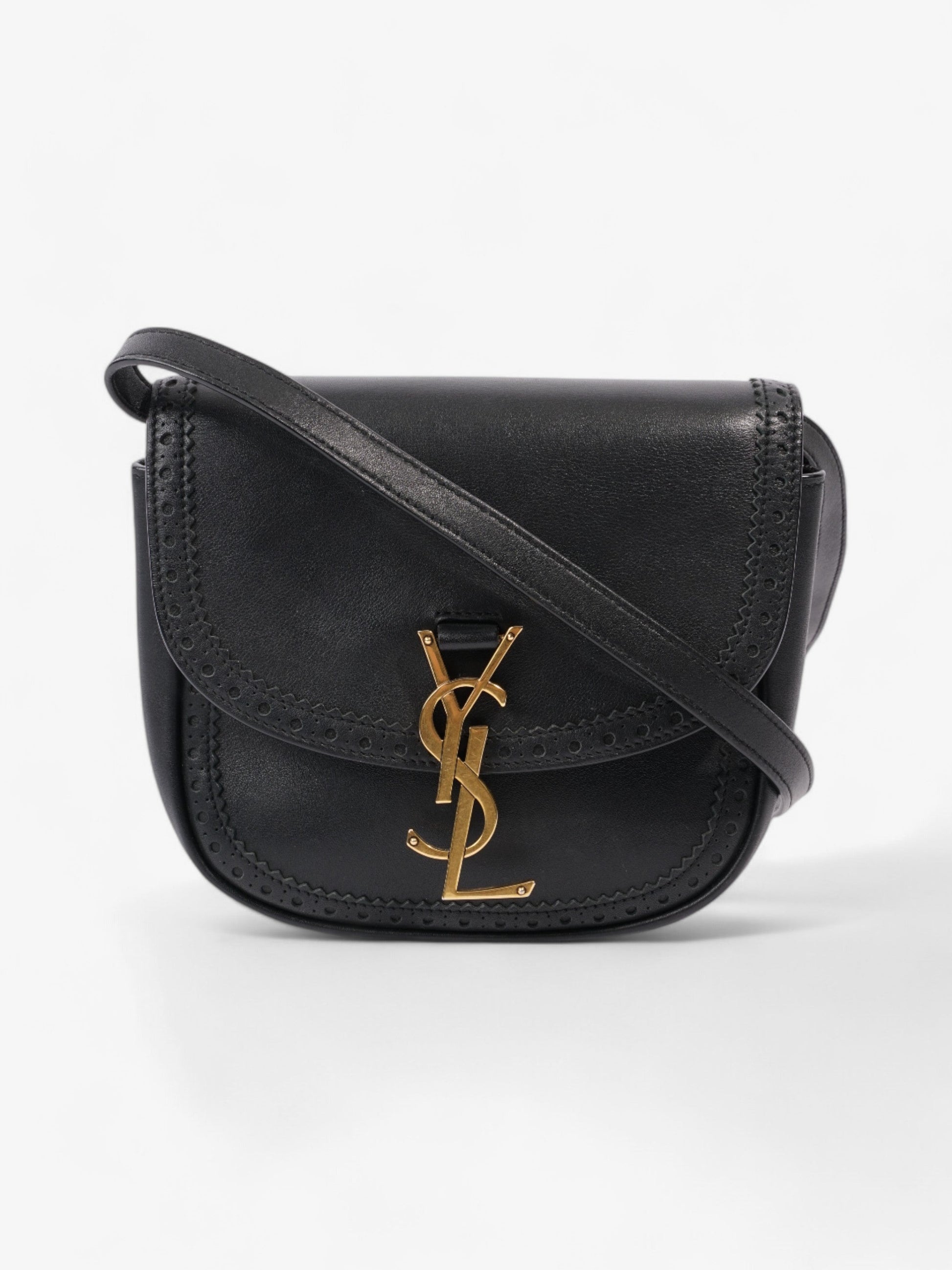 YSL Saint Laurent Kaia Calfskin Crossbody Bag Leather Black Medium