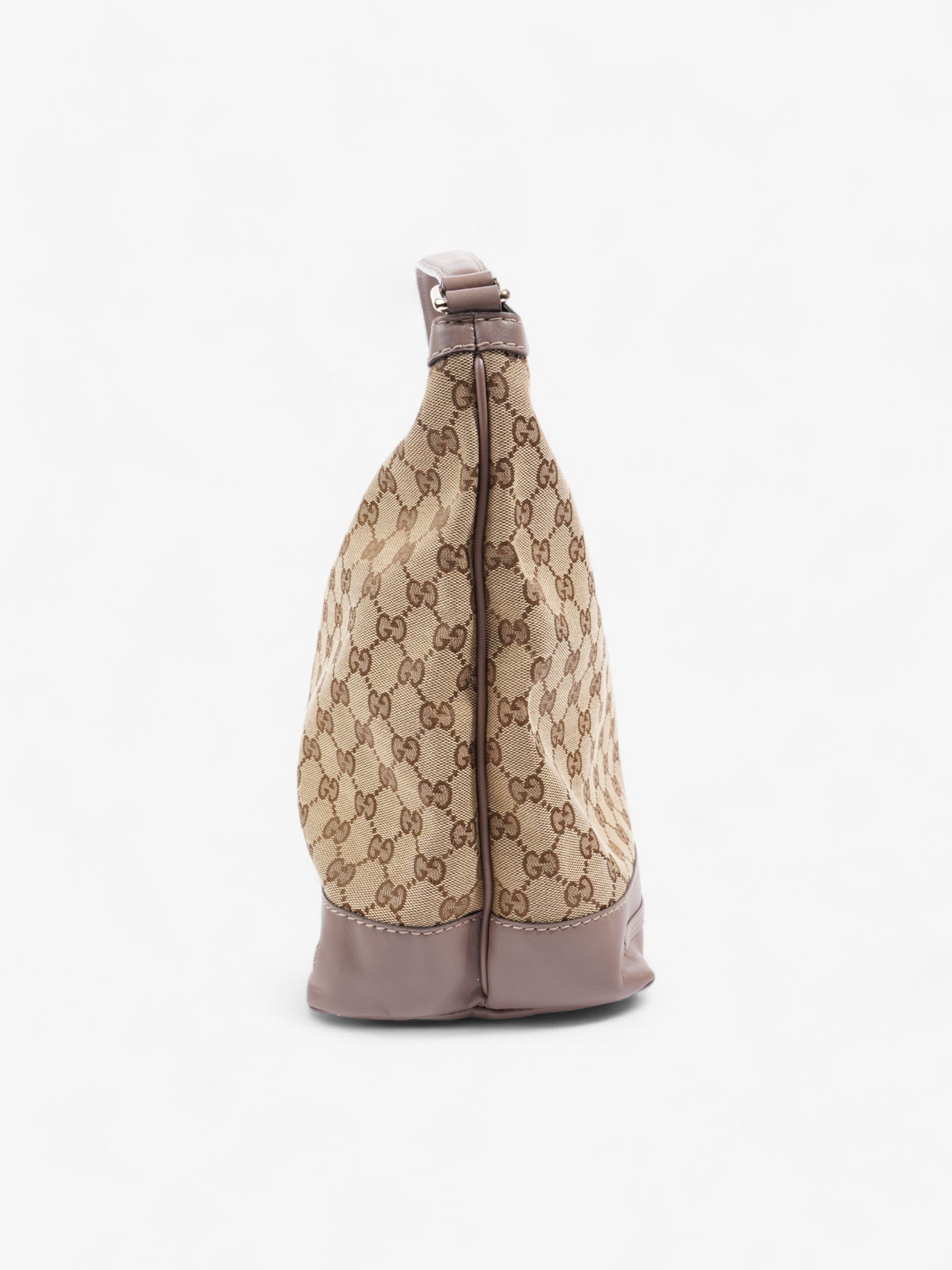 Gucci Mayfair Bow And Ebony Supreme Lilac Shoulder Canvas Beige Shoulder Bag