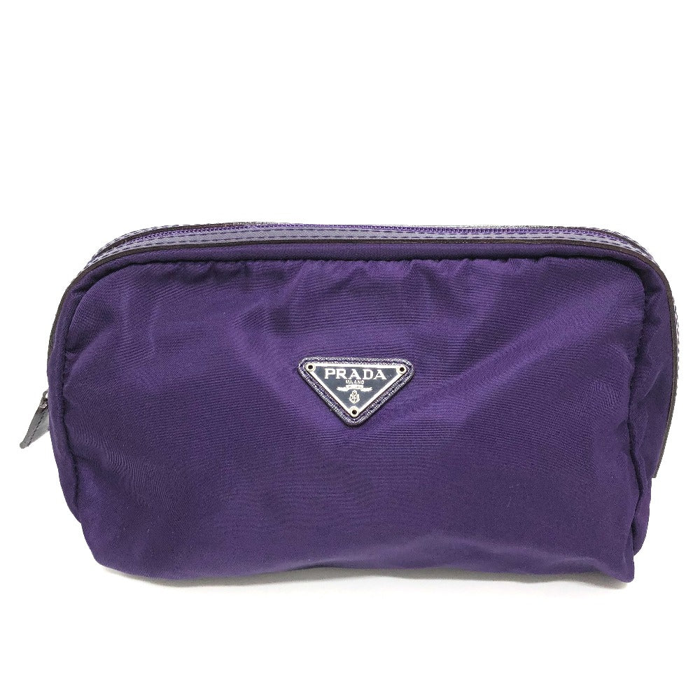 Pouch Purple Triangle Accessory Case Women Handbag Nylon Logo Travel Bag