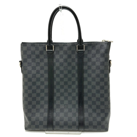 Louis Vuitton N40000 Damier Grafitto Damier Grafitte Canvas Black Tote Bag