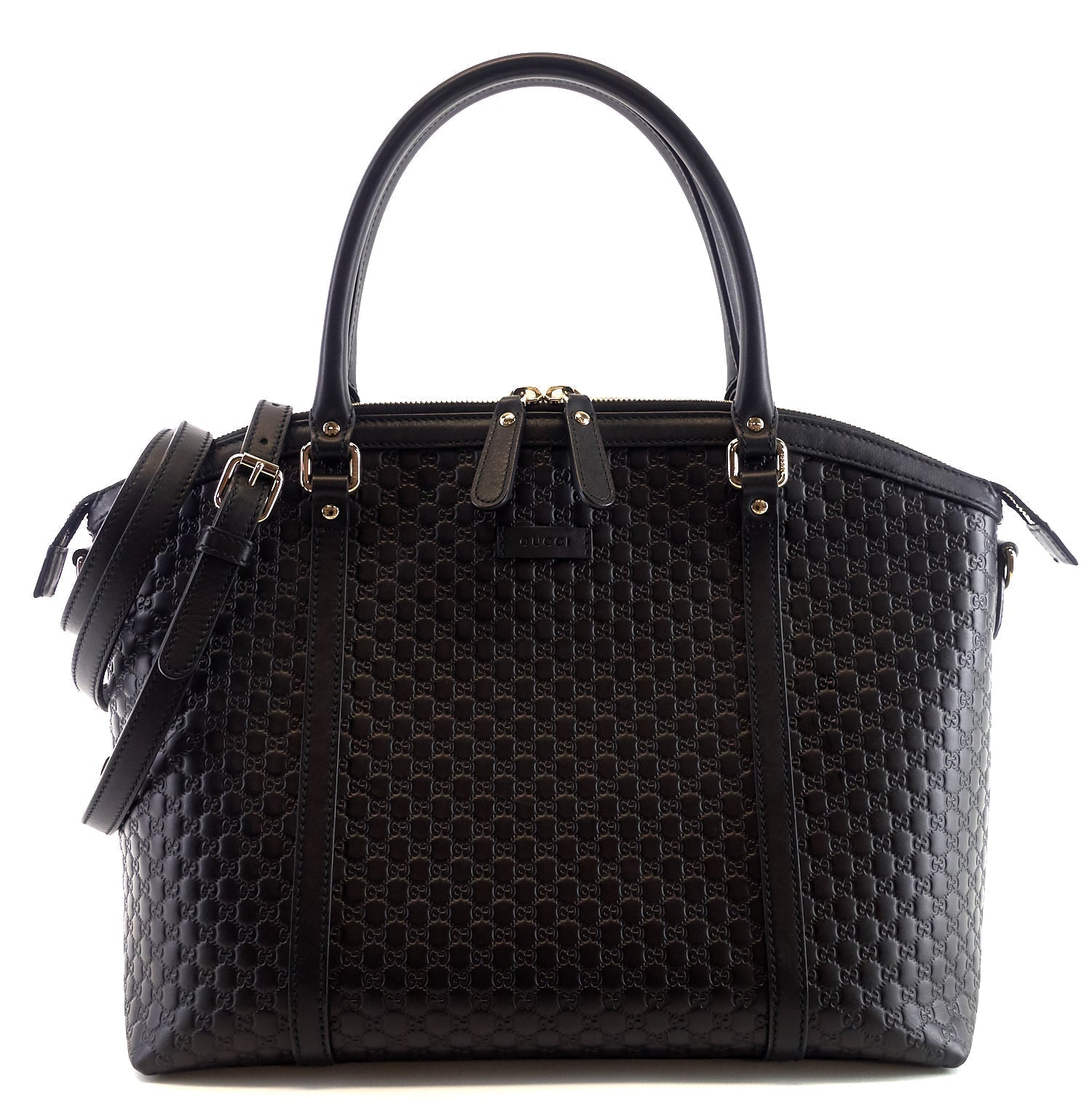 Gucci Dome Microssima Satchel Bag Leather Travel Bag