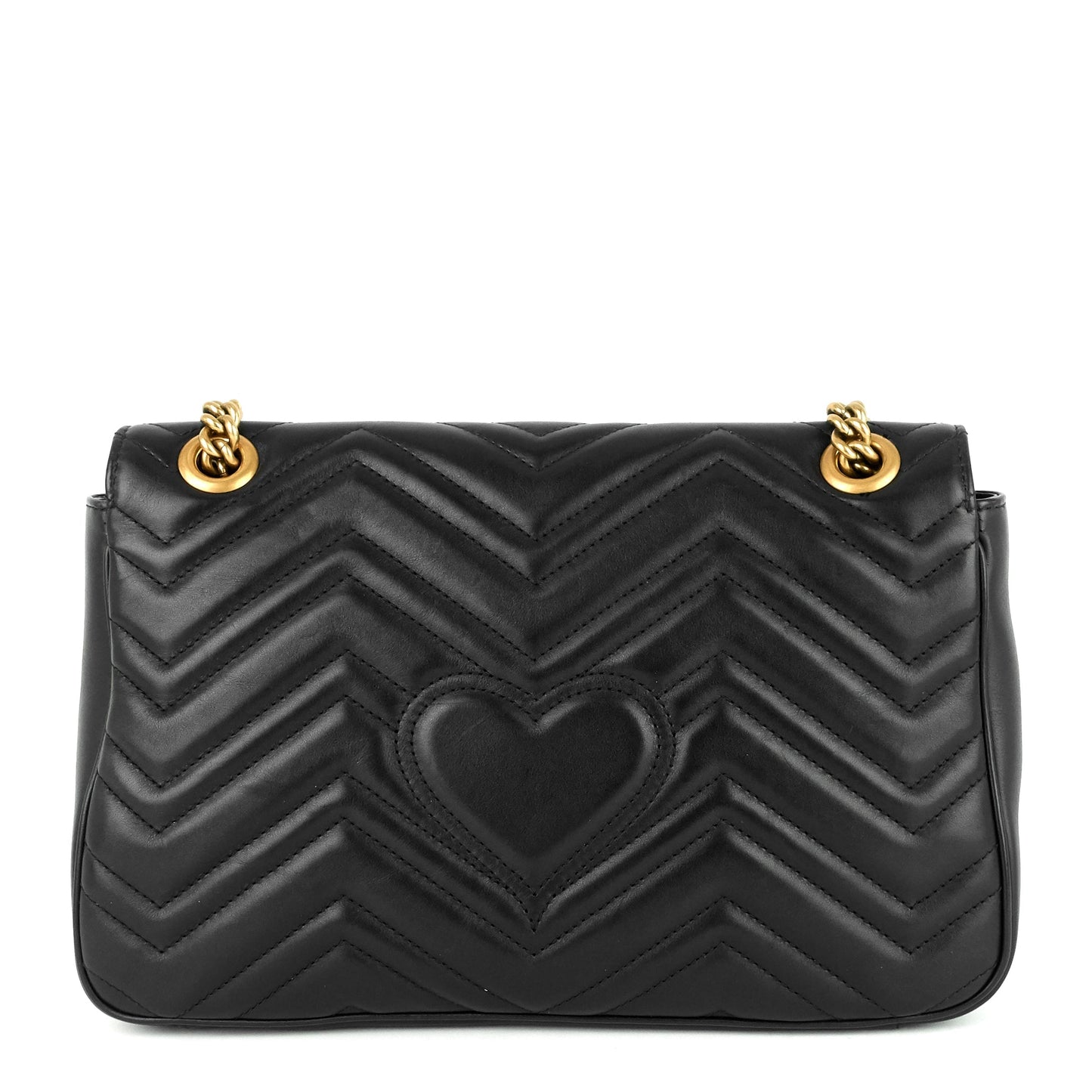 Gucci Marmont Chevron Bag Leather Medium Shoulder Bag