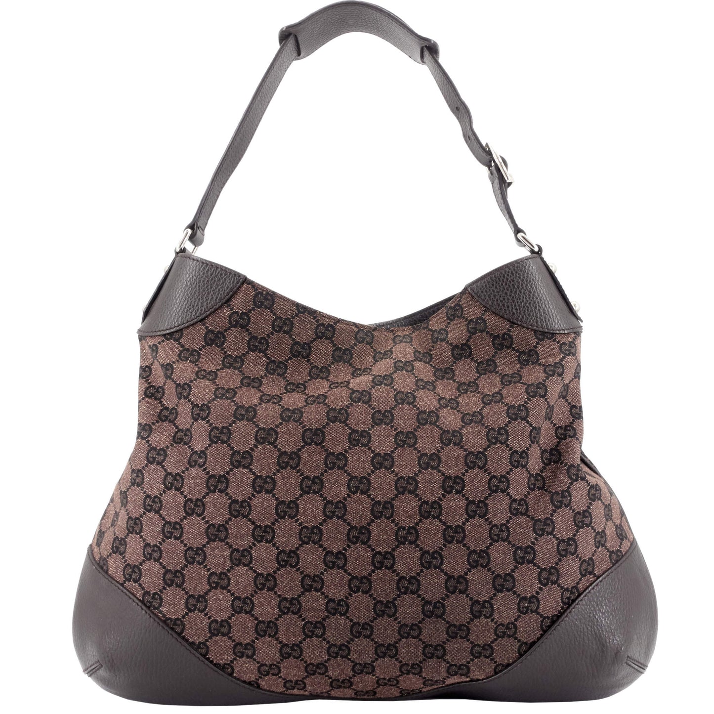 Gucci Hobo Bag Canvas Brown Travel Bag