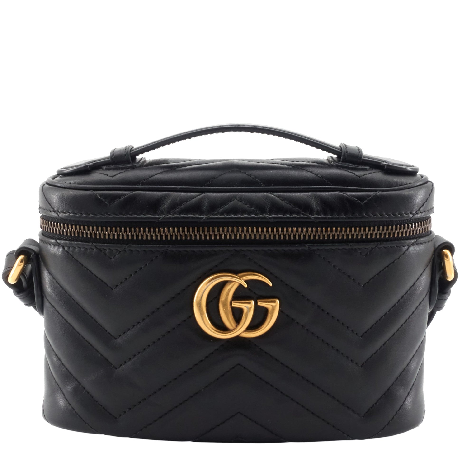 Gucci Marmont Vanity Crossbody Bag Leather Mini