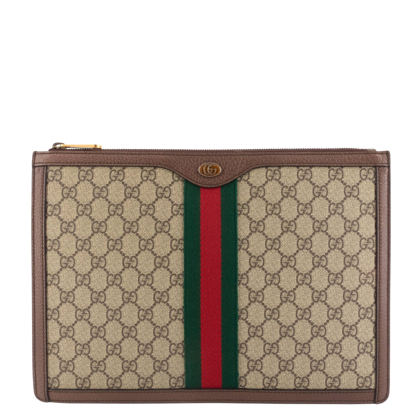 Gucci Supreme Web Ophidia Portfolio Pouch Clutch Bag Canvas