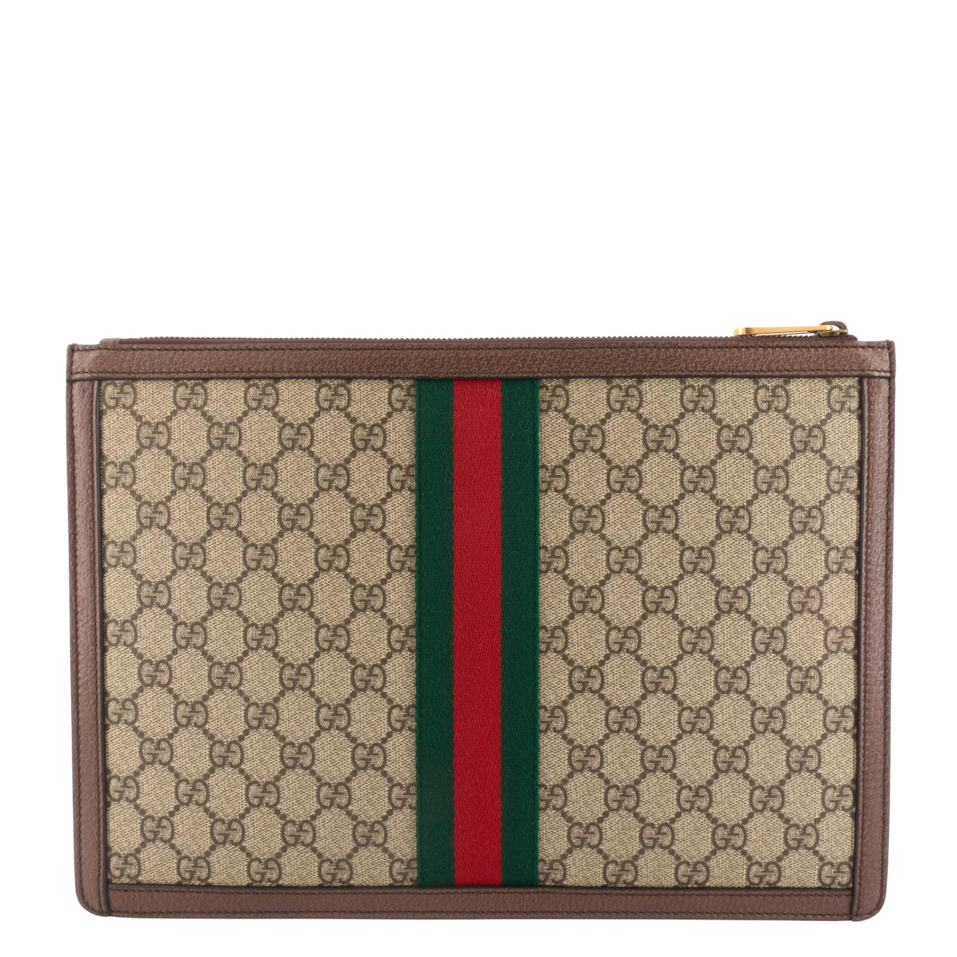 Gucci Supreme Web Ophidia Portfolio Pouch Clutch Bag Canvas