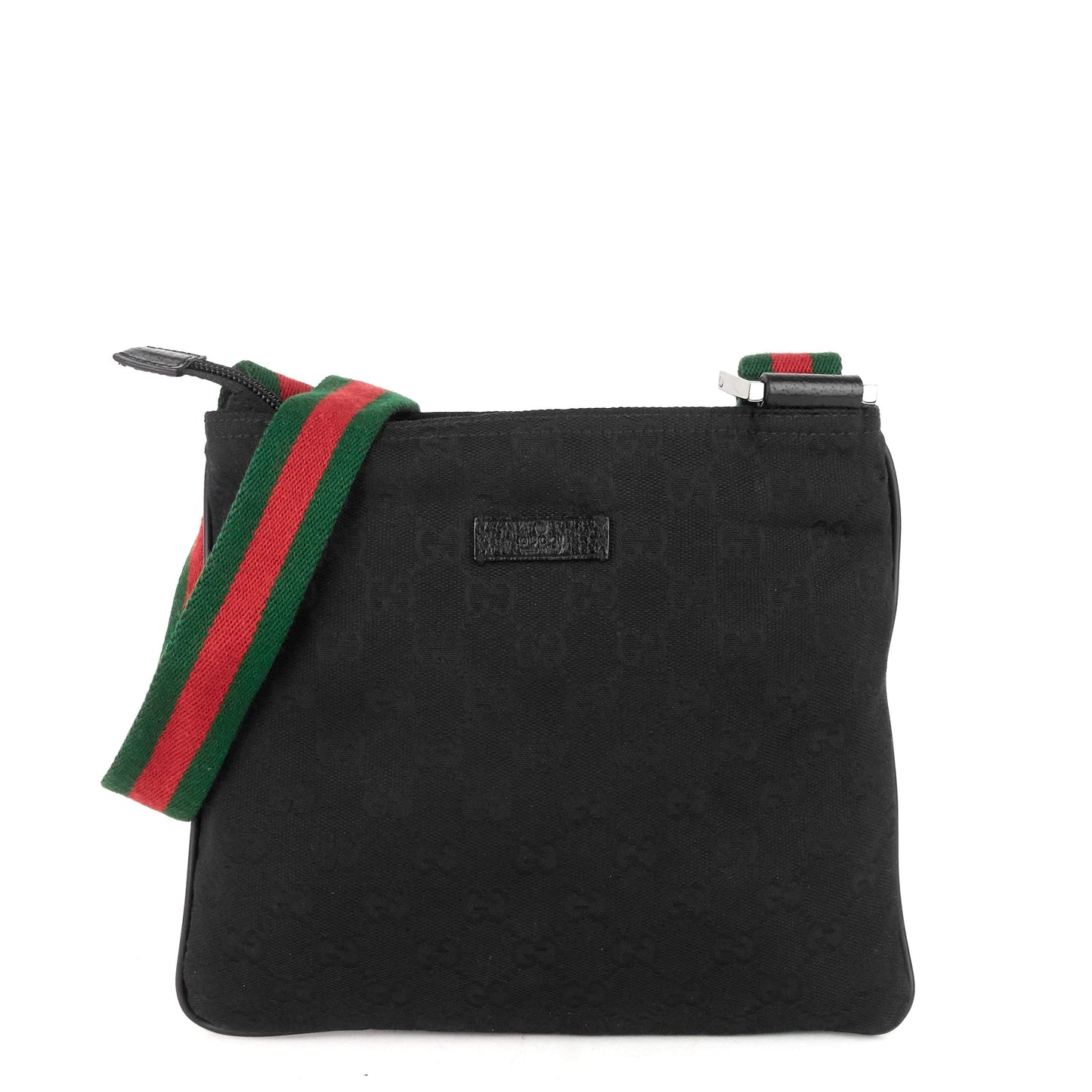 Gucci Web Strap Messenger Bag Canvas Small Crossbody Bag