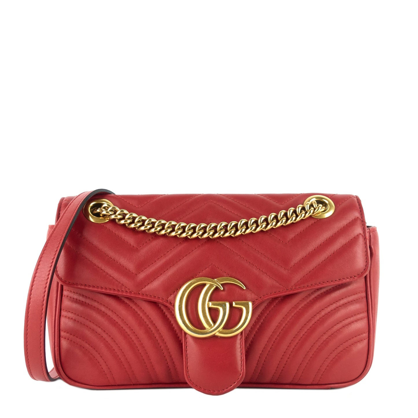 Gucci Marmont Matelass Calfskin Shoulder Bag Leather Small