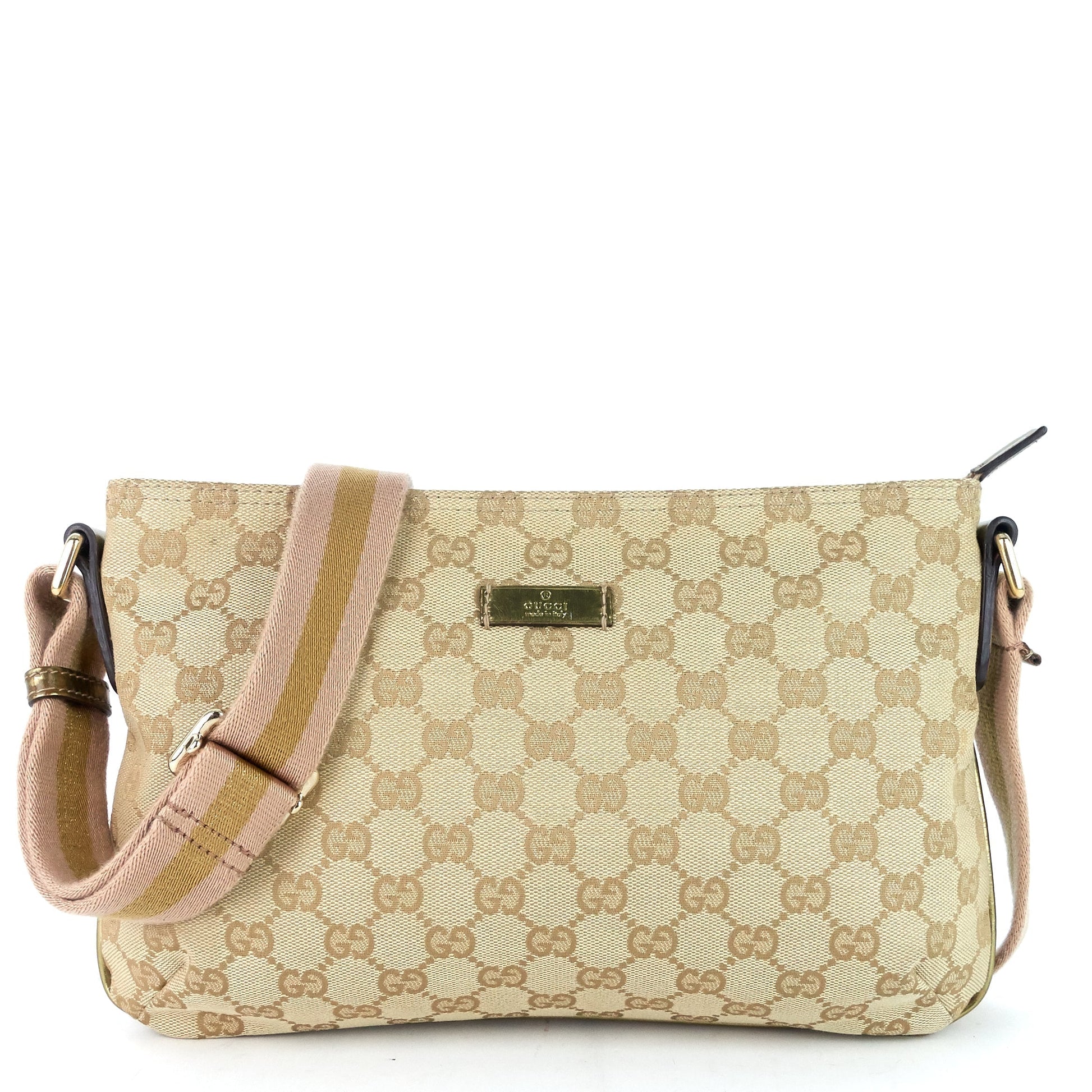 Gucci Web Crossbody Bag Canvas