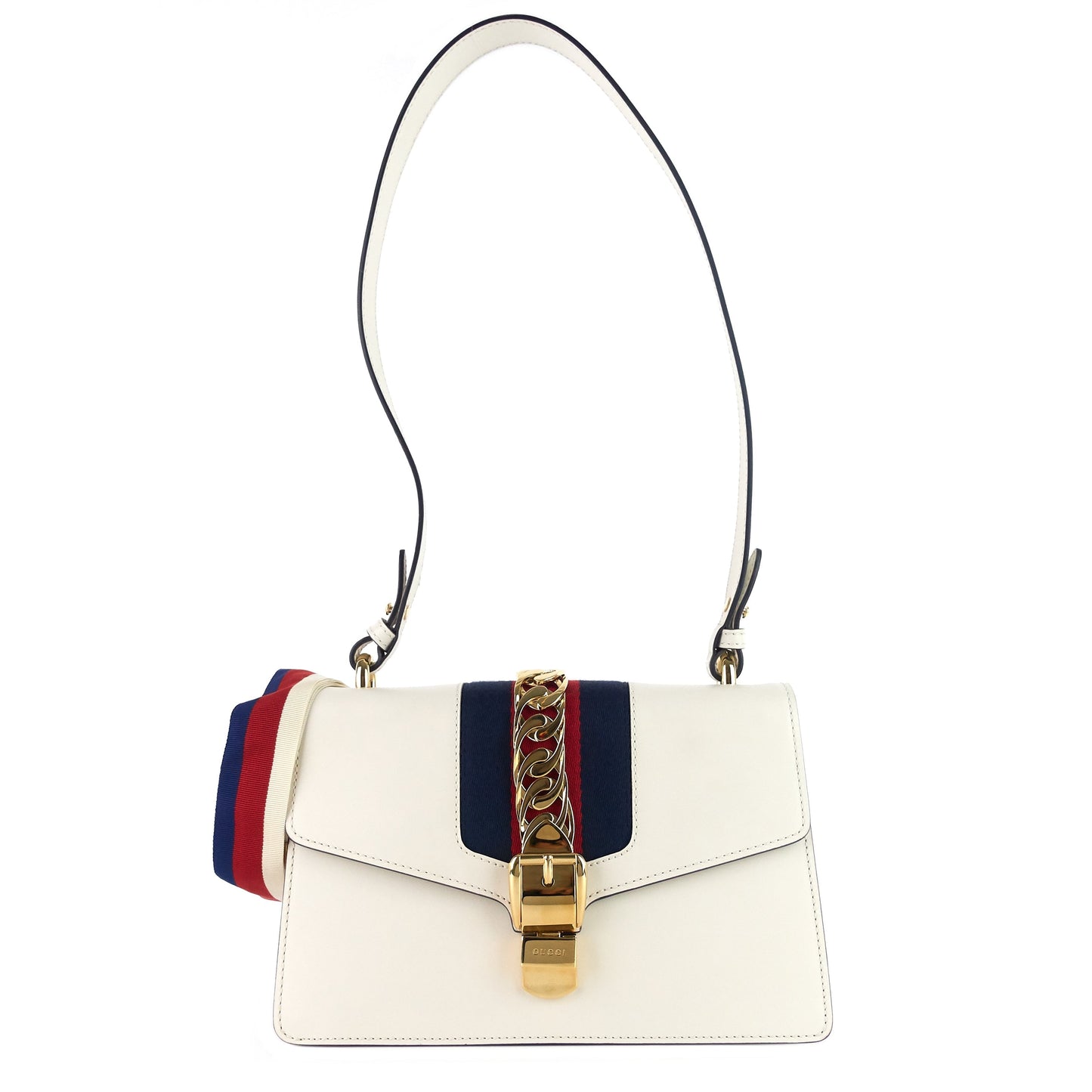 Gucci Sylvie Calfskin Bag Leather Small Shoulder Bag