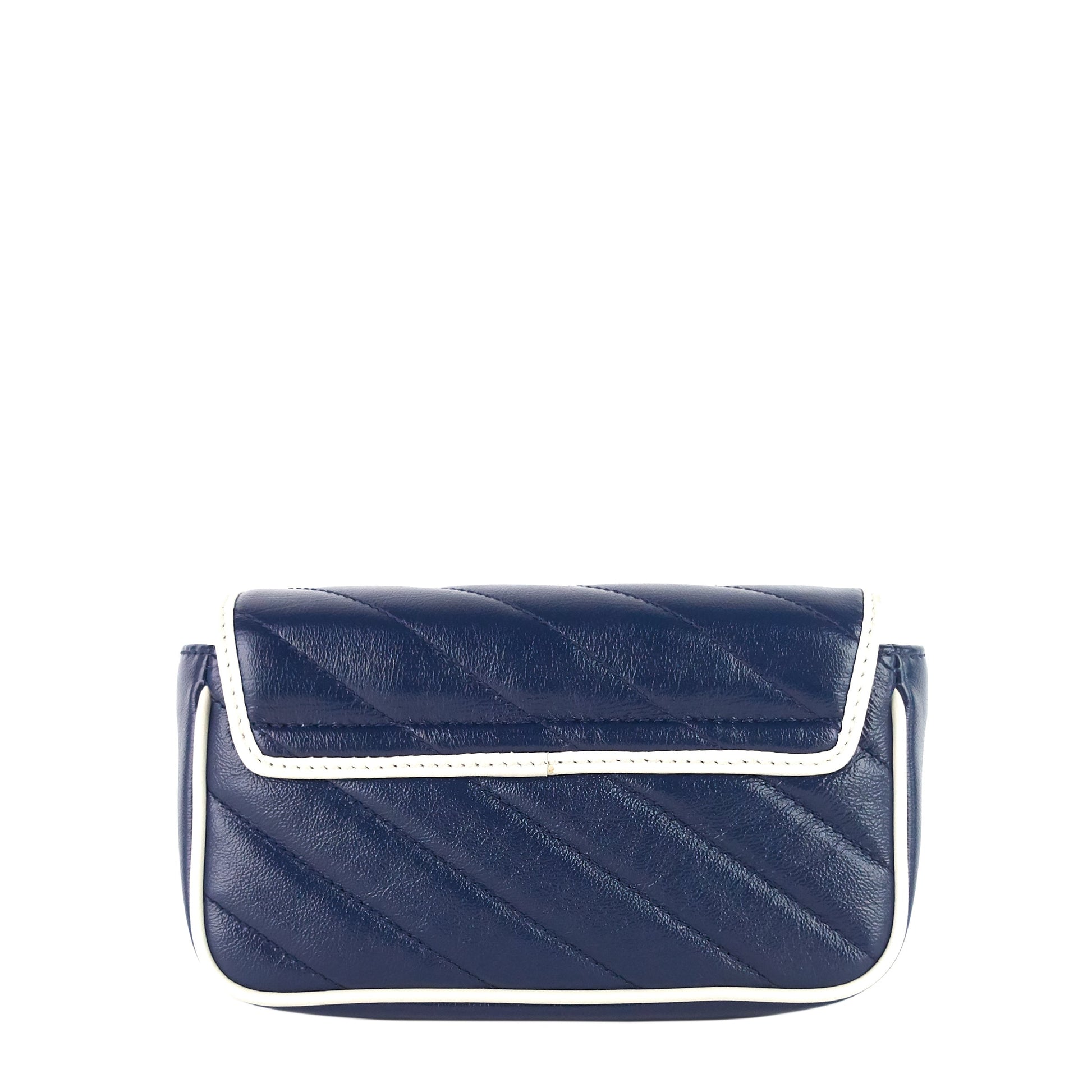 Gucci Marmont Diagonal Torchon Super Bag Leather Mini Crossbody Bag
