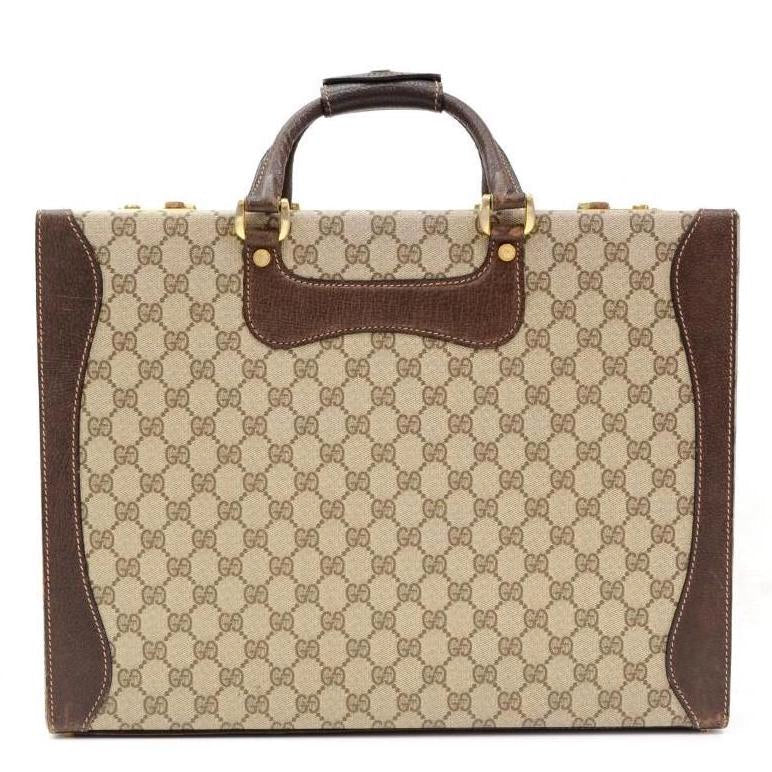 Gucci ssima Briefcase Travel Bag Canvas