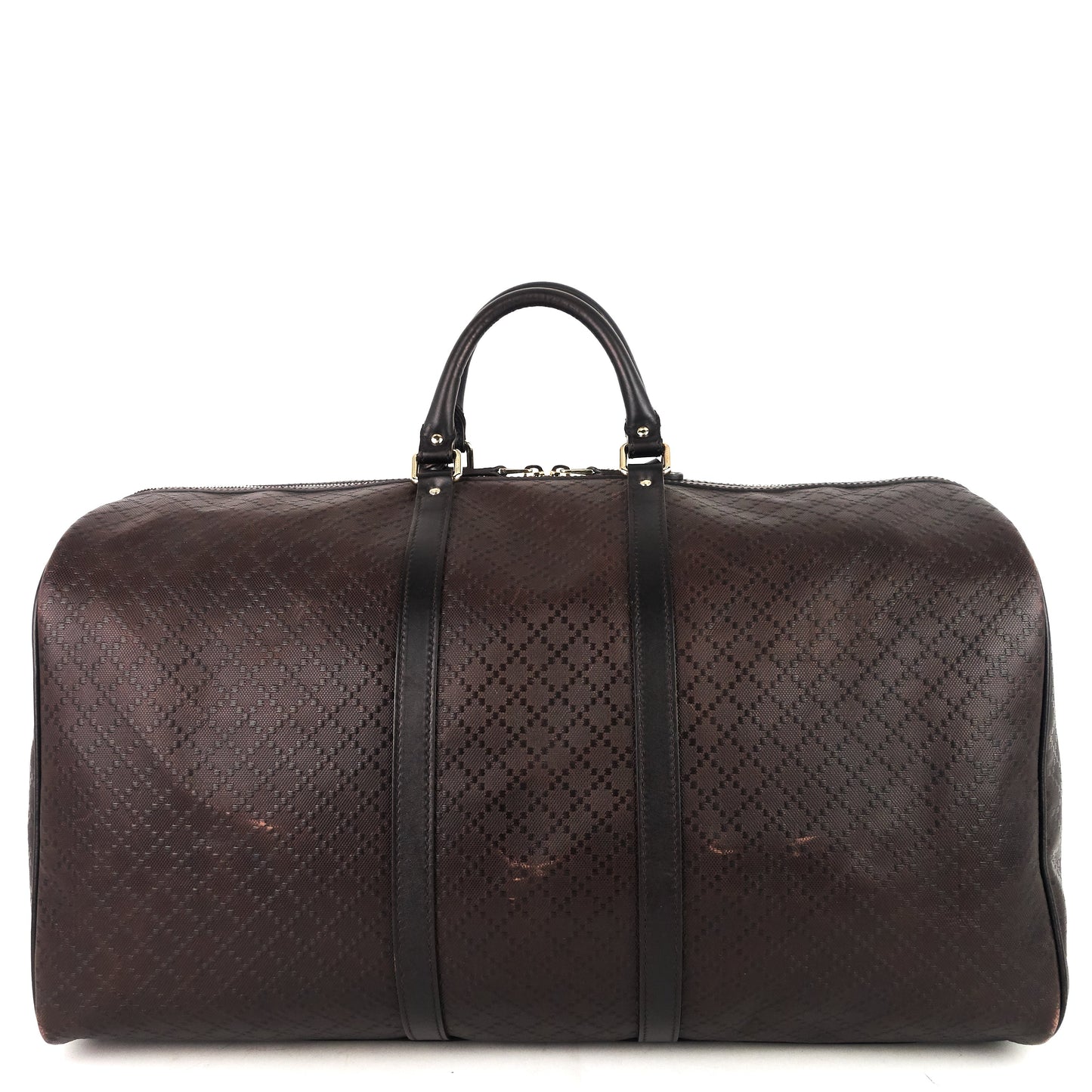 Gucci Bright Diamante Carry On Duffle Bag Leather Travel Bag