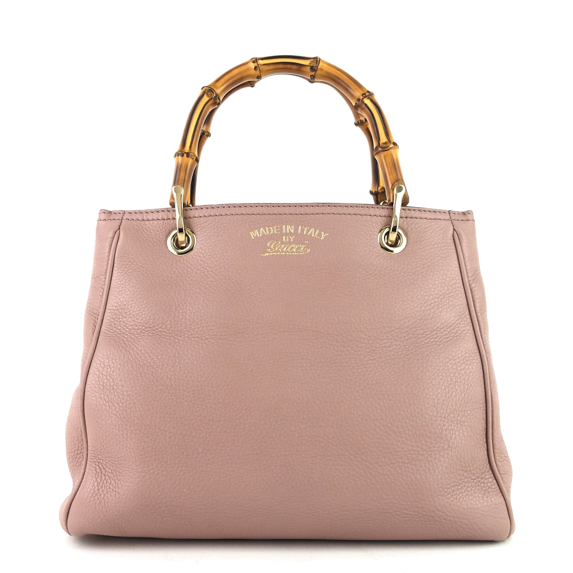 Gucci Bamboo Shopper Calfskin Tote Bag Small