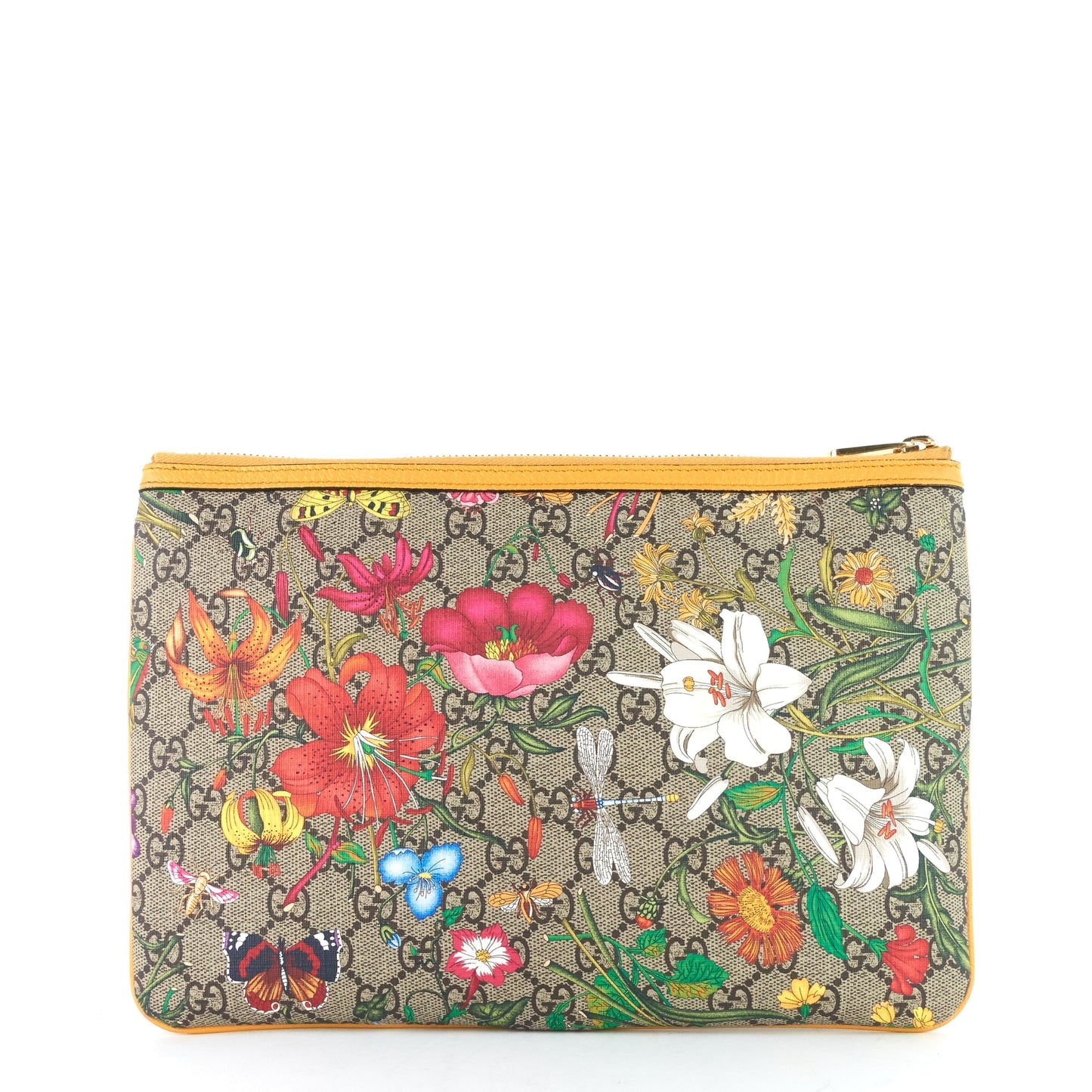 Gucci Ophidia Floral Supreme Clutch Bag Large