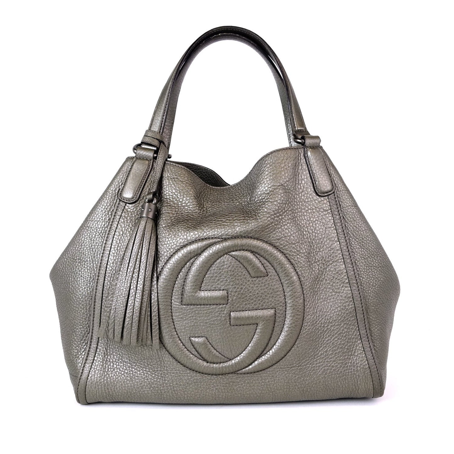 Gucci Soho Calf Tassel Bag Leather Medium Tote Bag