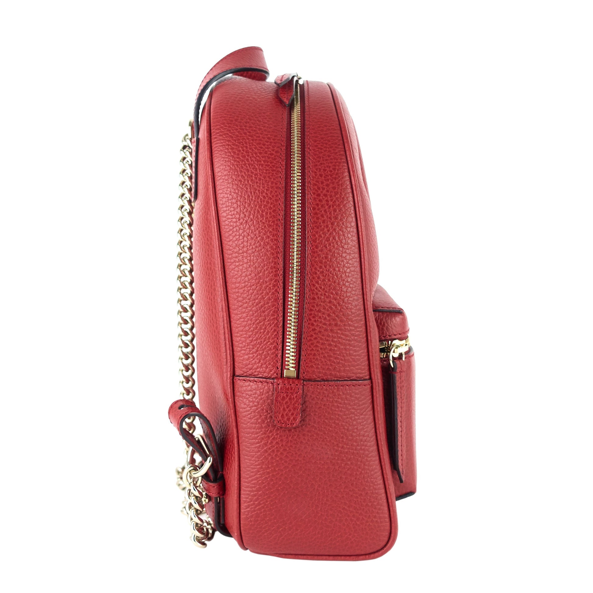 Gucci Soho Calfskin Backpack Bag Leather Chain Gucci Oc2728