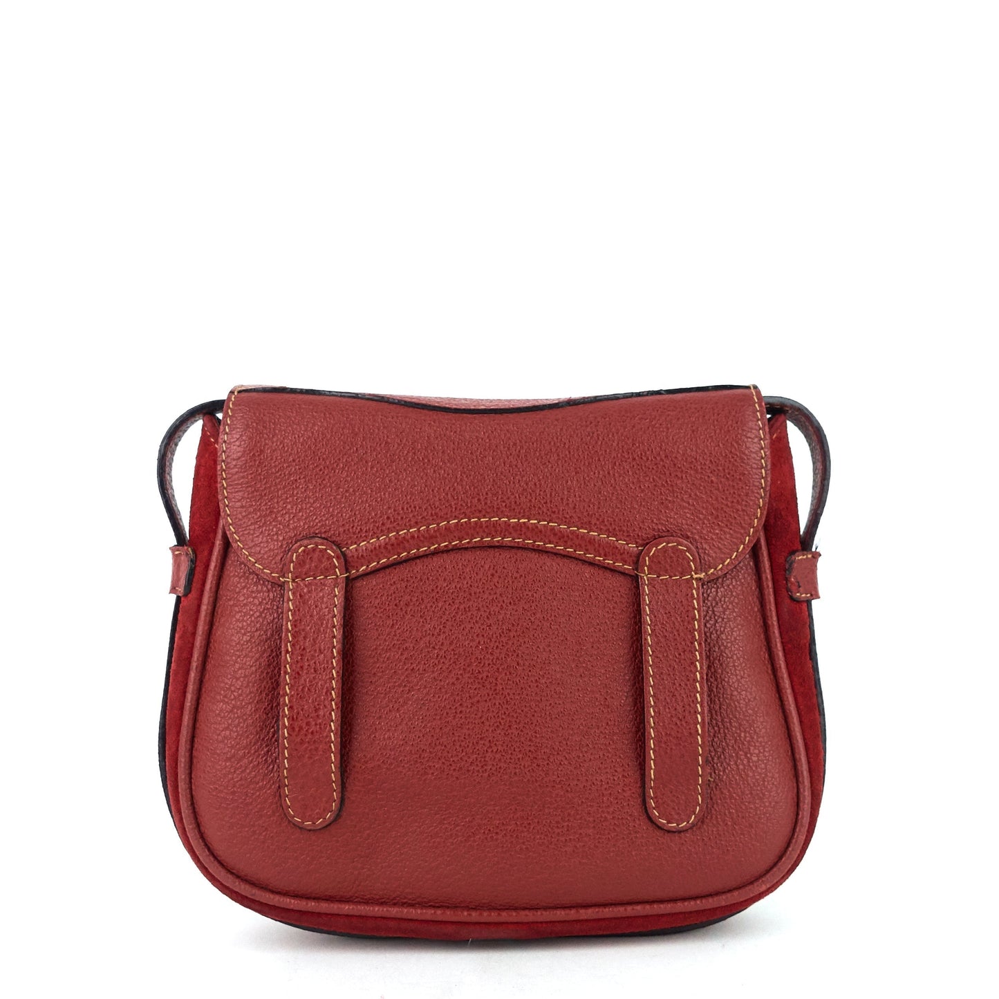 Gucci Saddle Shoulder Belt Bag Suede Flap Accessory