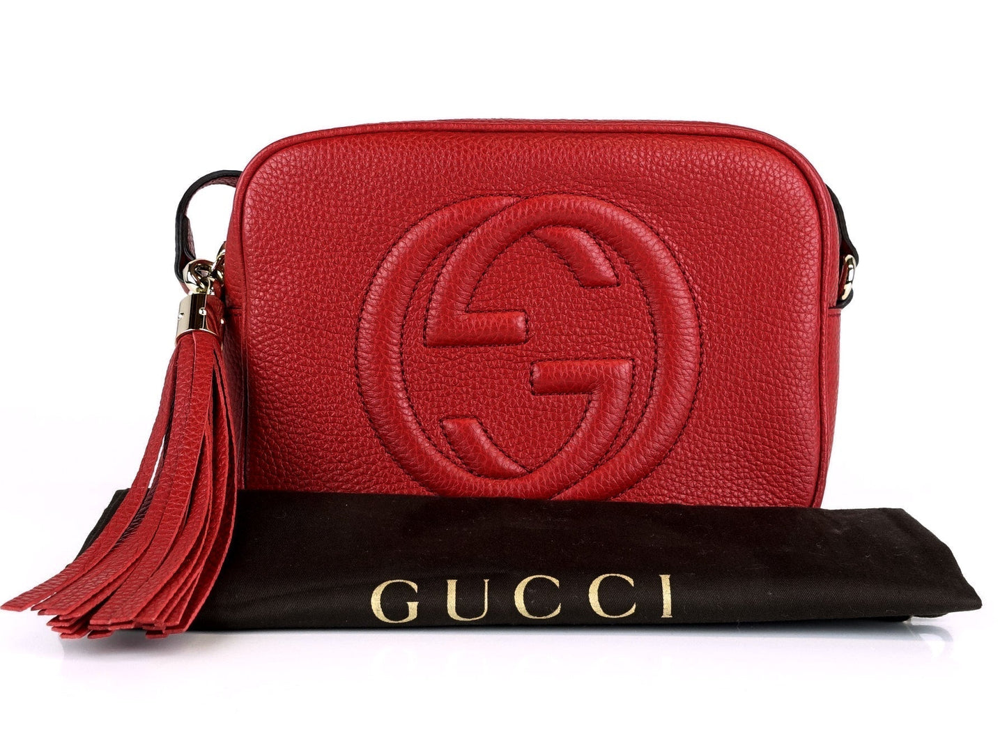 Gucci Soho Disco Grained Crossbody Bag Leather Small Shoulder Bag