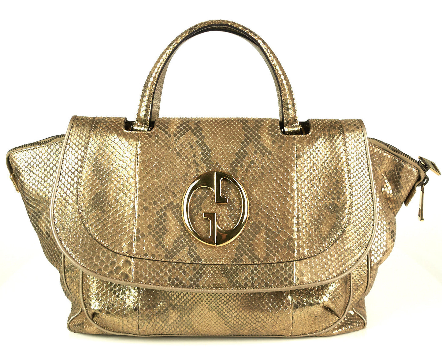 Gucci Python Skin Bag Medium Travel Bag