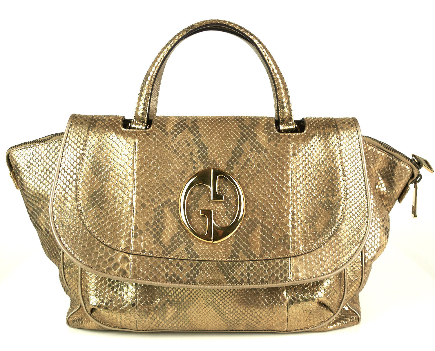 Gucci Python Skin Bag Medium Travel Bag